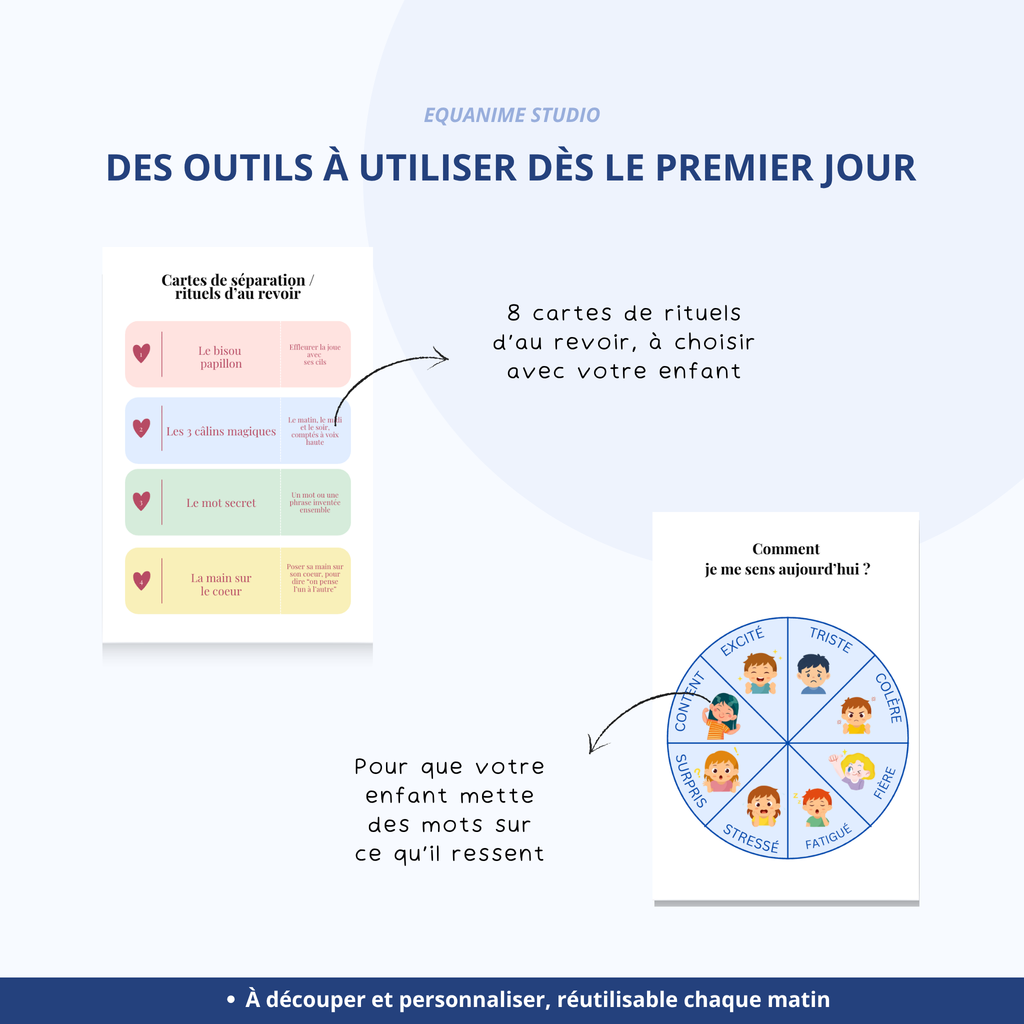 Ma première rentrée pas à pas
Kit numérique contenant des cartes de rituels et outils à utiliser avec l'enfant