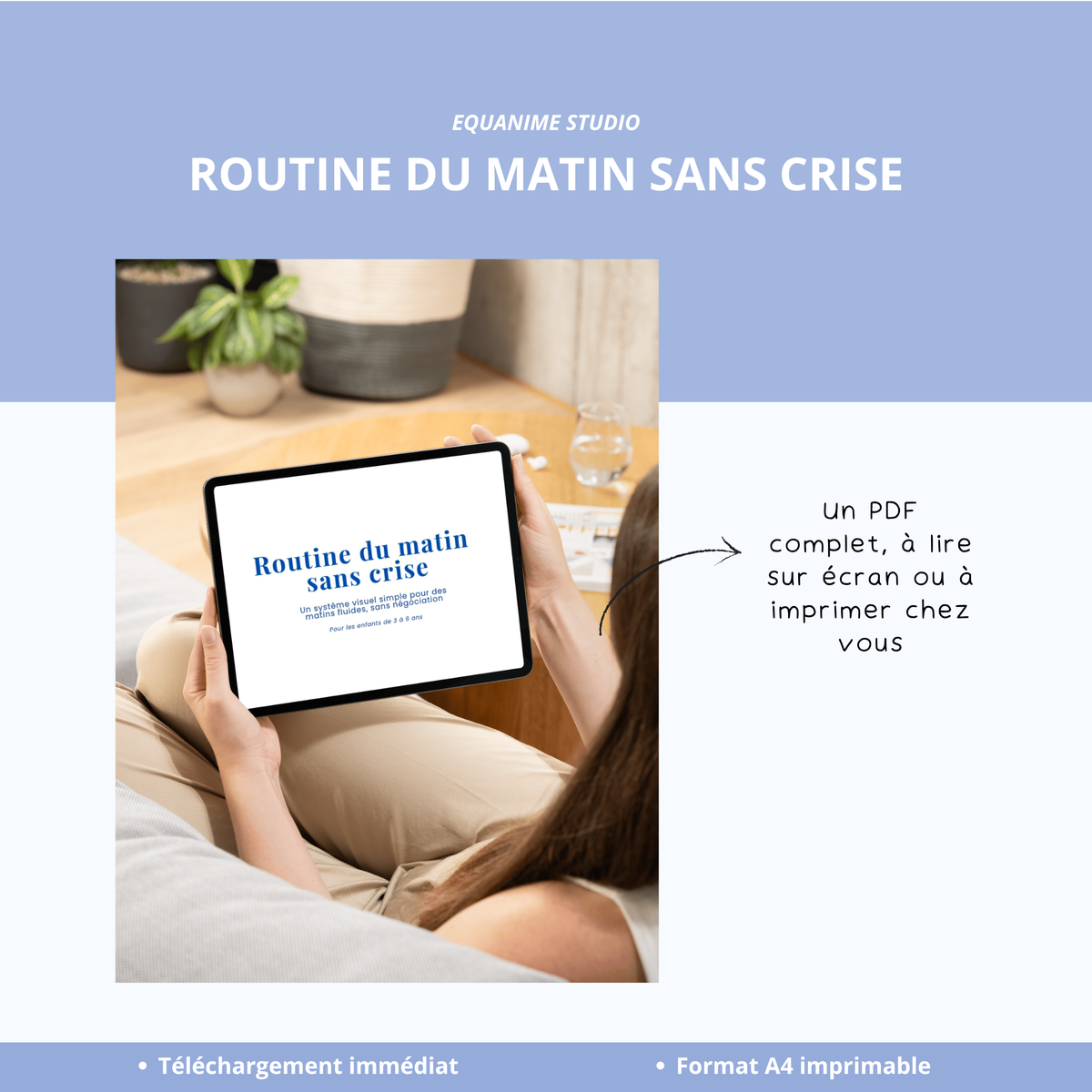 Routine du matin sans crise
Kit visuel de routine du matin pour enfant de 3 à 6 ans, utilisable sur écran ou à imprimer chez soi 